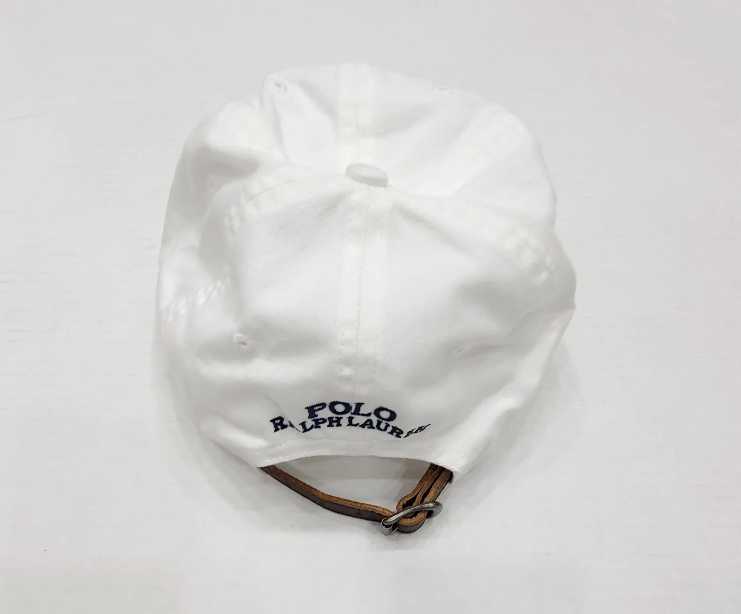 Nwt Polo Ralph Lauren White Sneakers Adjustable Strap Back