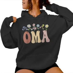 Oma Wildflower Floral Oma Women Hoodie