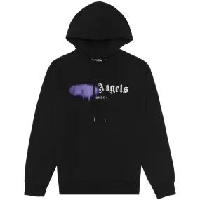 Palm Angels London Sprayed Logo Hoodie Purple