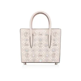 Paloma mini Top handle bag - Grained calf leather and spikes Loubinthesky  - Leche