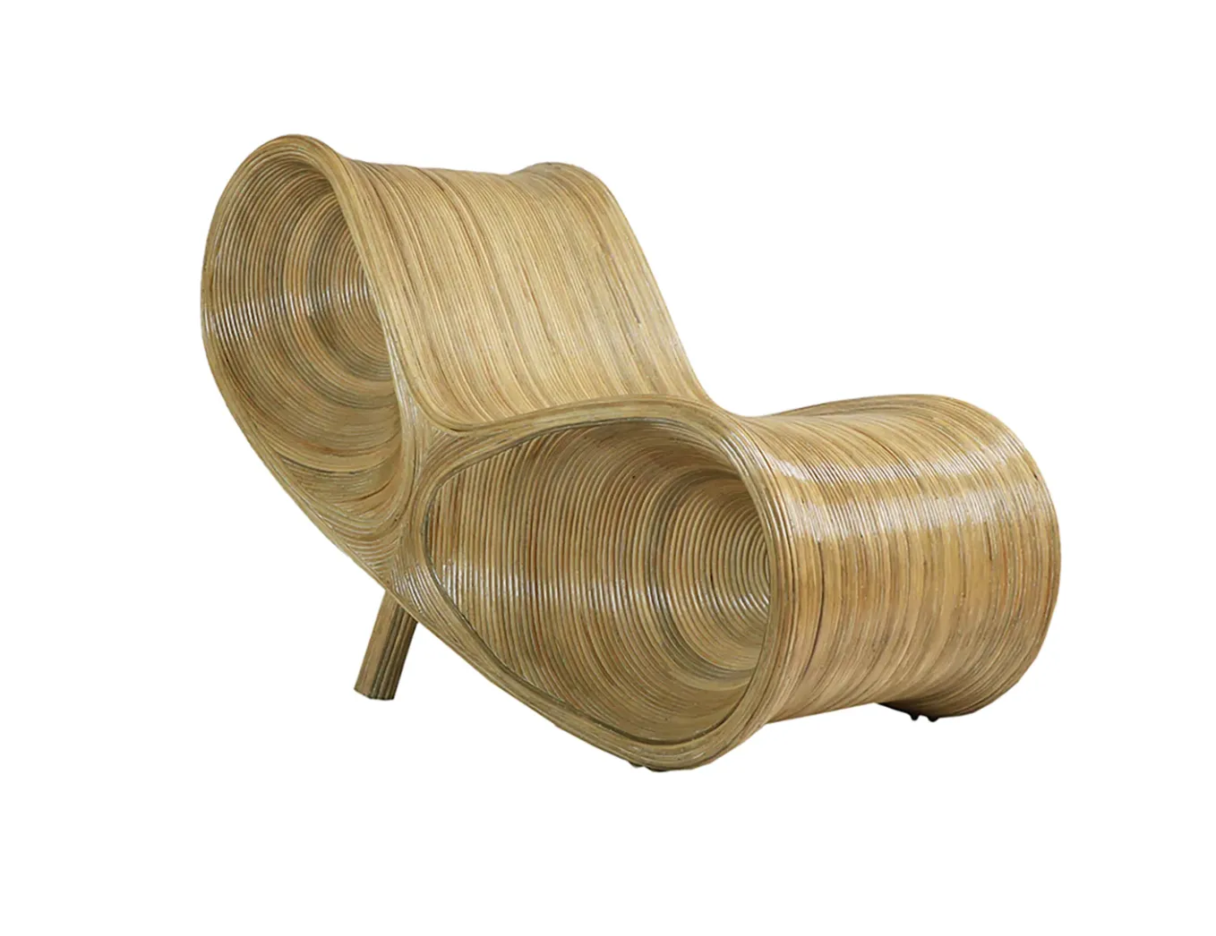 Parabola Rattan Lounge Chair & Ottoman - Matthew Izzo Collection