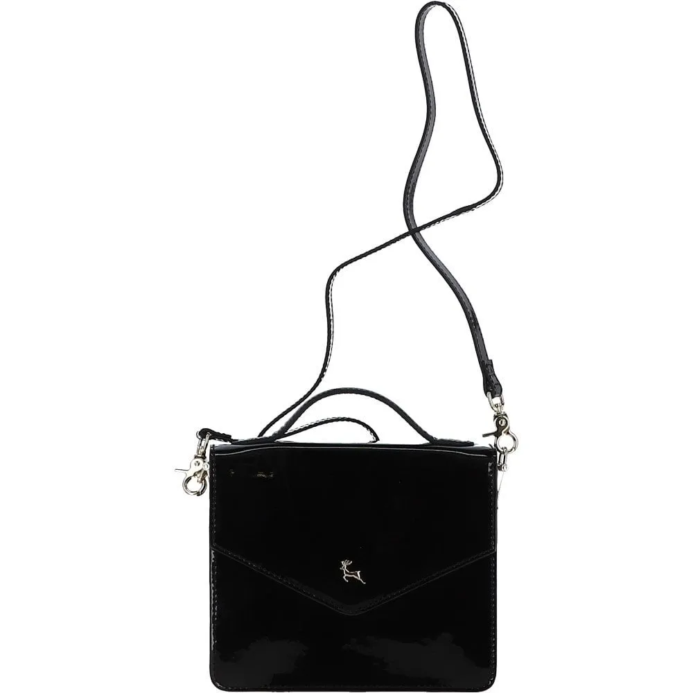 Patent Leather Small Cross Body Bag Black: AW0020