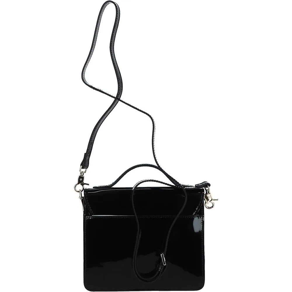 Patent Leather Small Cross Body Bag Black: AW0020