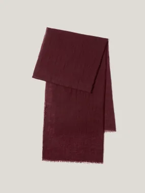 Pure Cashmere Gauze Scarf | Burgundy