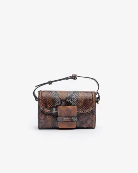 Python Stamped Shoulder Bag in Brown