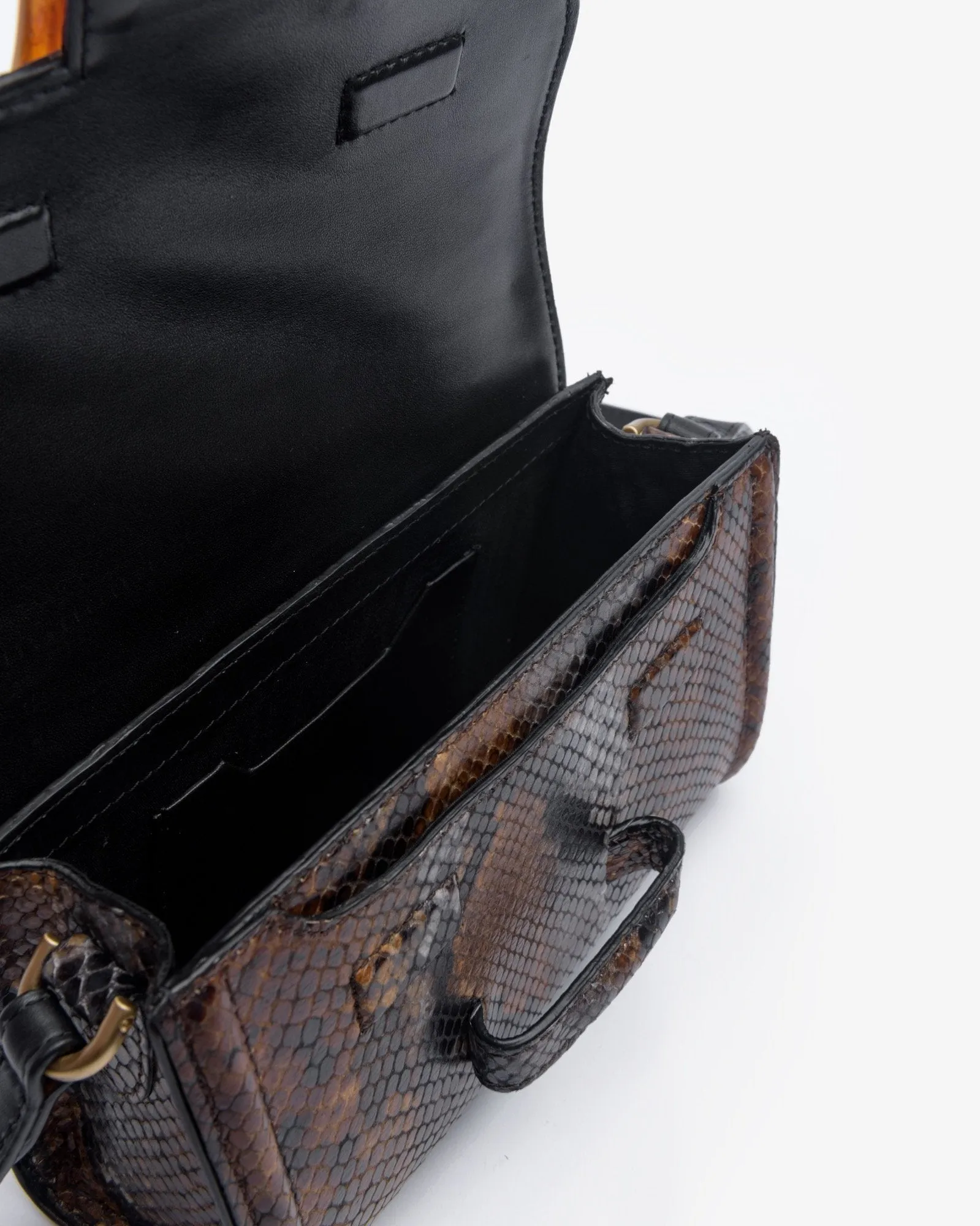 Python Stamped Shoulder Bag in Brown