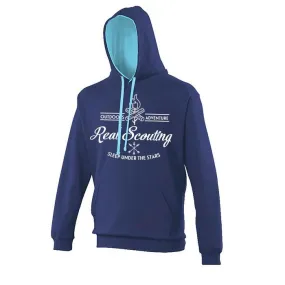 Real Scouting Adult Hoodie - Navy/Hawaiian