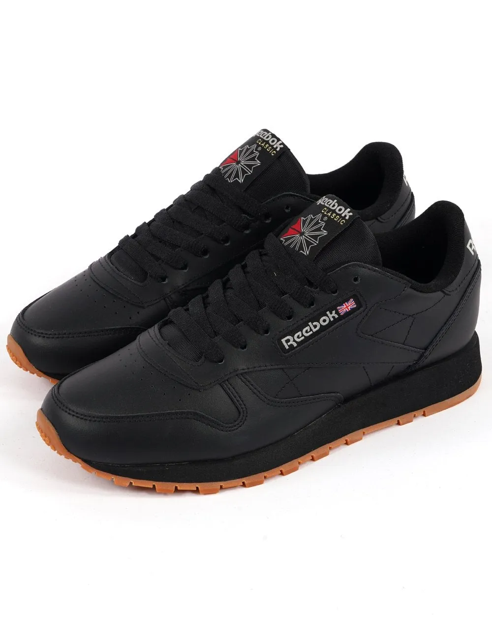 Reebok Classic Leather Trainers Black/Gum