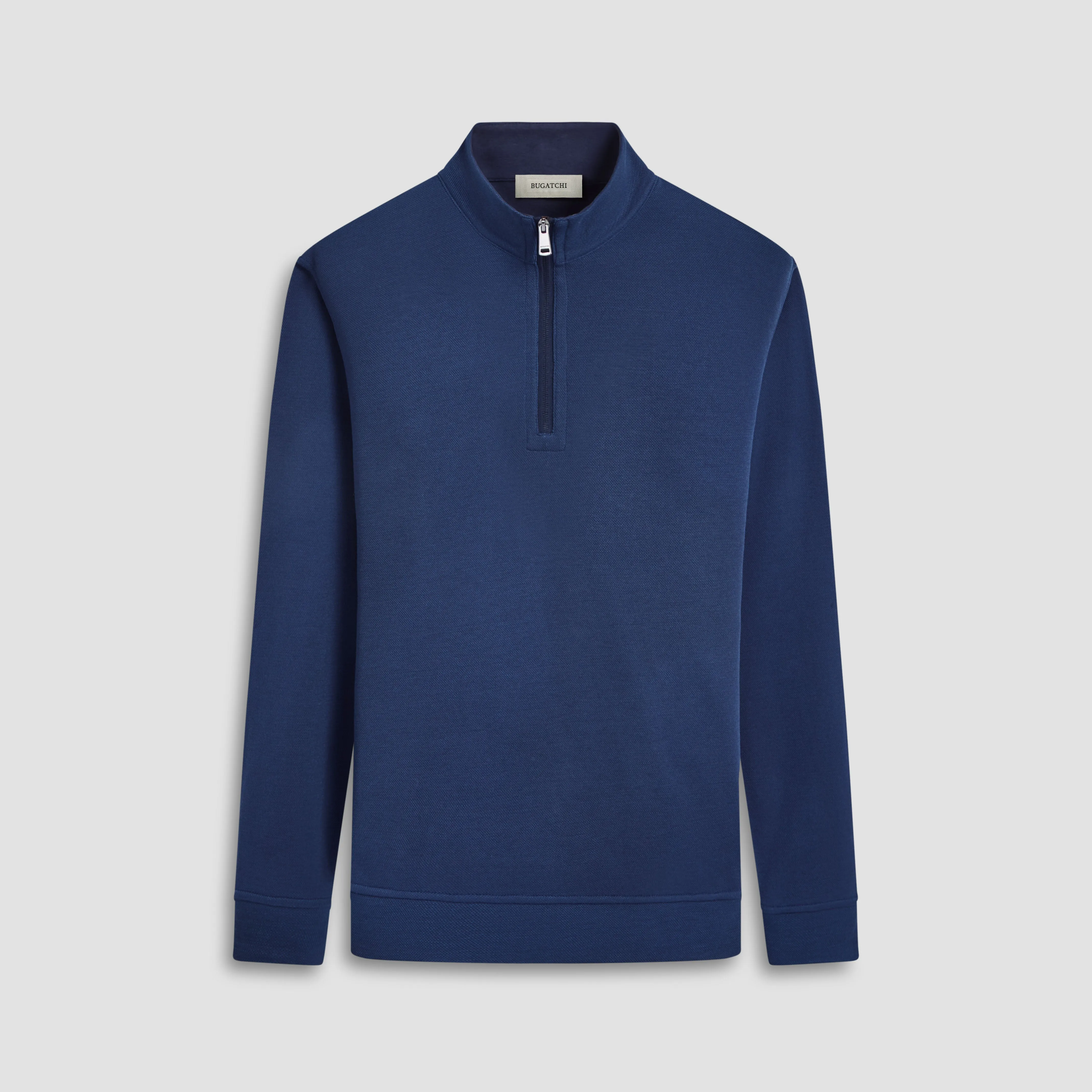 Reversible Pique/Fishermen Knit Quarter Zip Pullover