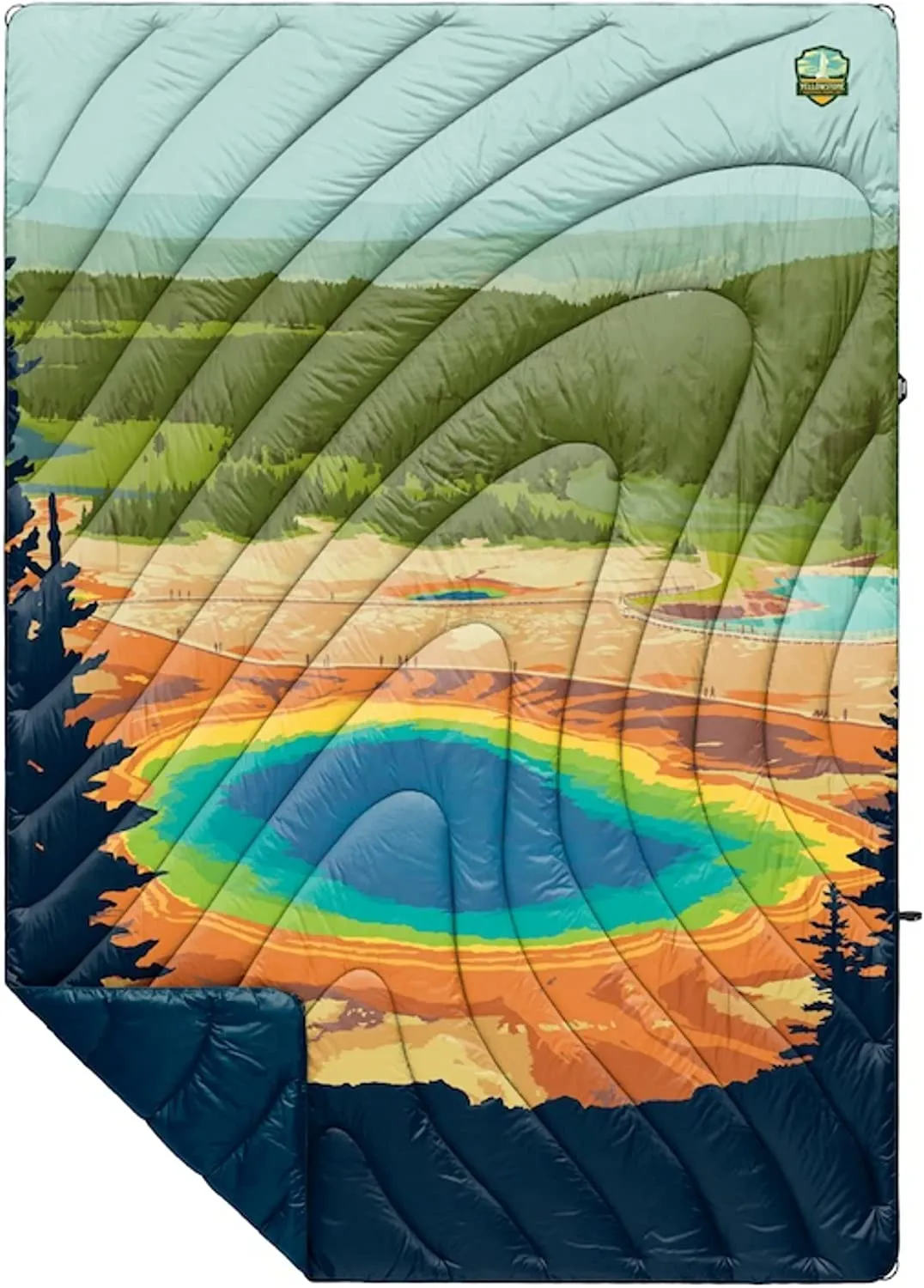 Rumpl The Original Puffy National Parks Collection | Printed Outdoor Camping Blanket for Traveling, Picnics, Beach Trips, Concer