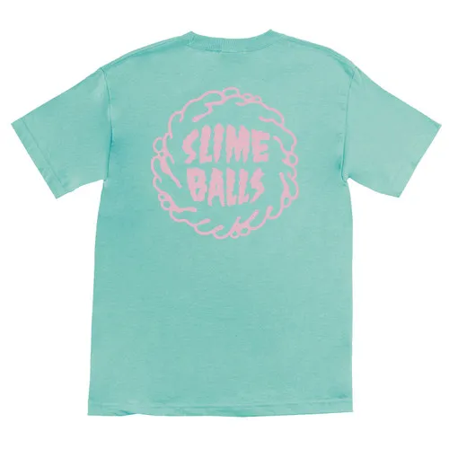 Slime Balls Skateboard Wheels Shirt Mono Splat Celadon