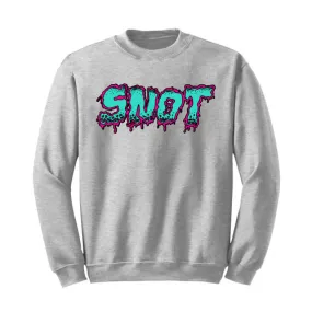 Snot Wheel Co. Skateboard Crewneck Sweatshirt Meltdown Grey