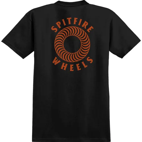 Spitfire Wheels Skateboard Shirt Hollow Classic Pocket Black/Orange