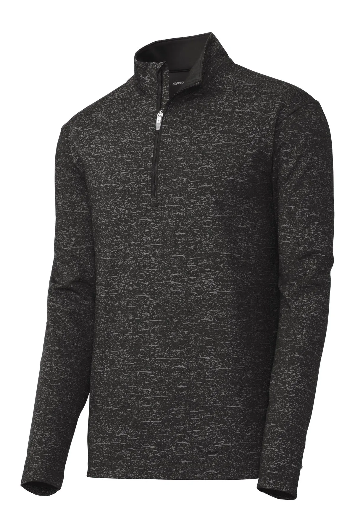 Sport-Tek Men's Sport-Wick Stretch Reflective Heather 1/2-Zip Pullover