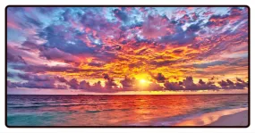 Sunset On The Beach Desk Mat