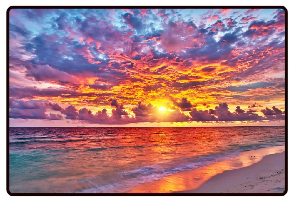 Sunset On The Beach Desk Mat