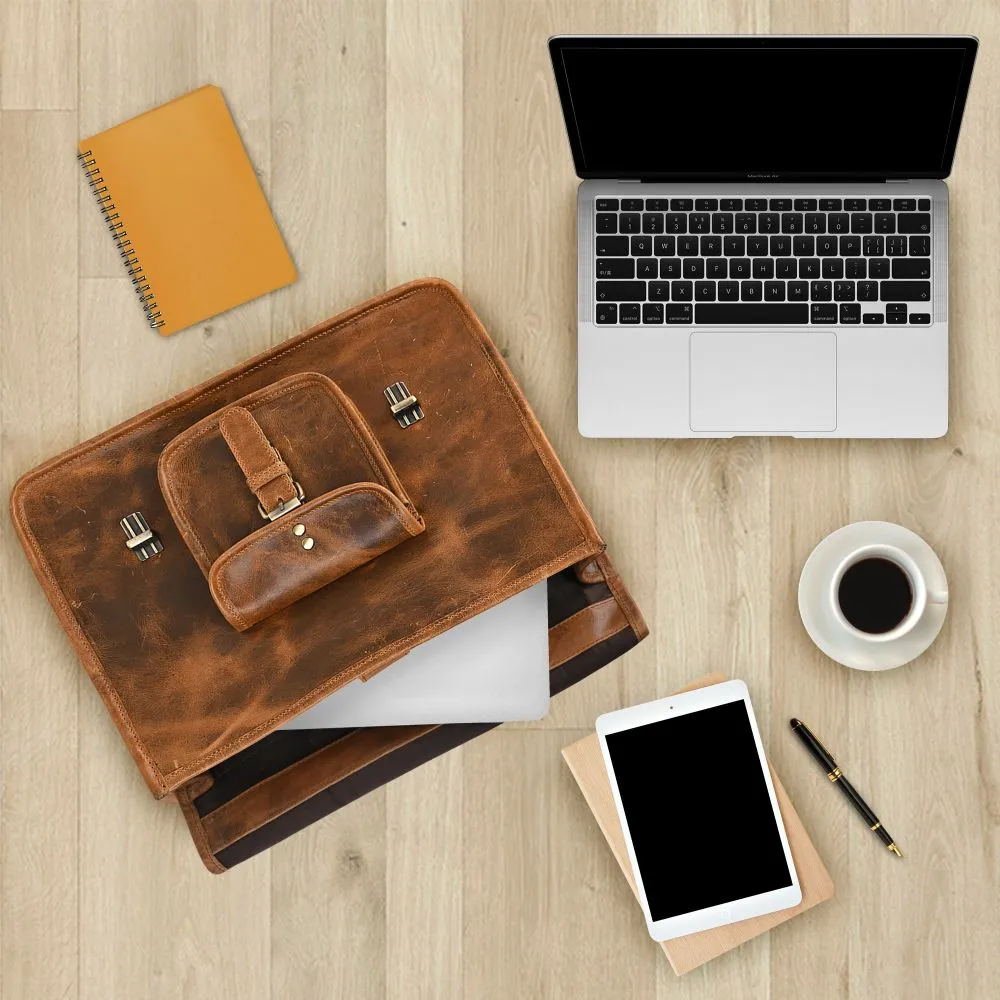 Teakwood Genuine Leather Laptop bag - Clearance sale