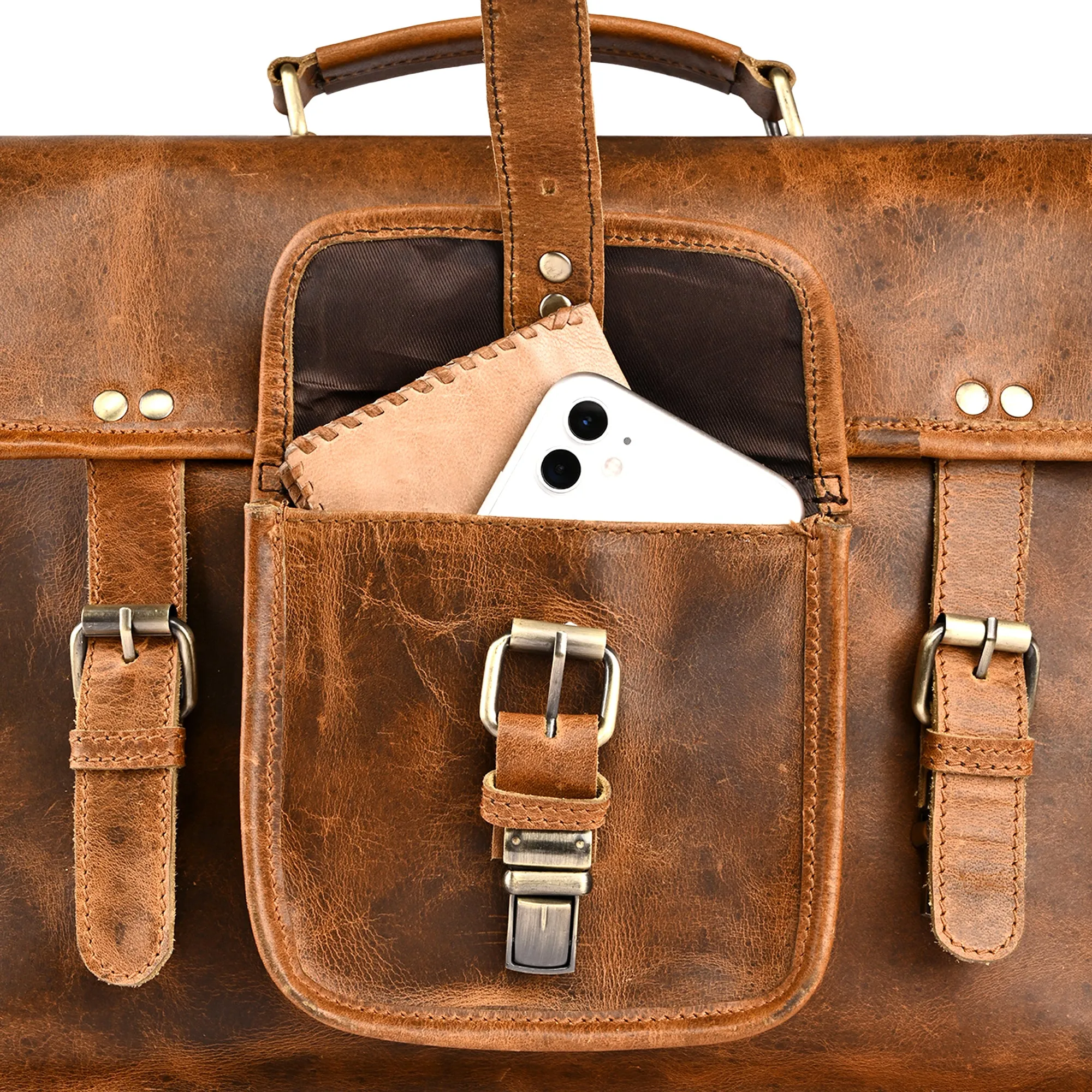 Teakwood Genuine Leather Laptop bag - Clearance sale