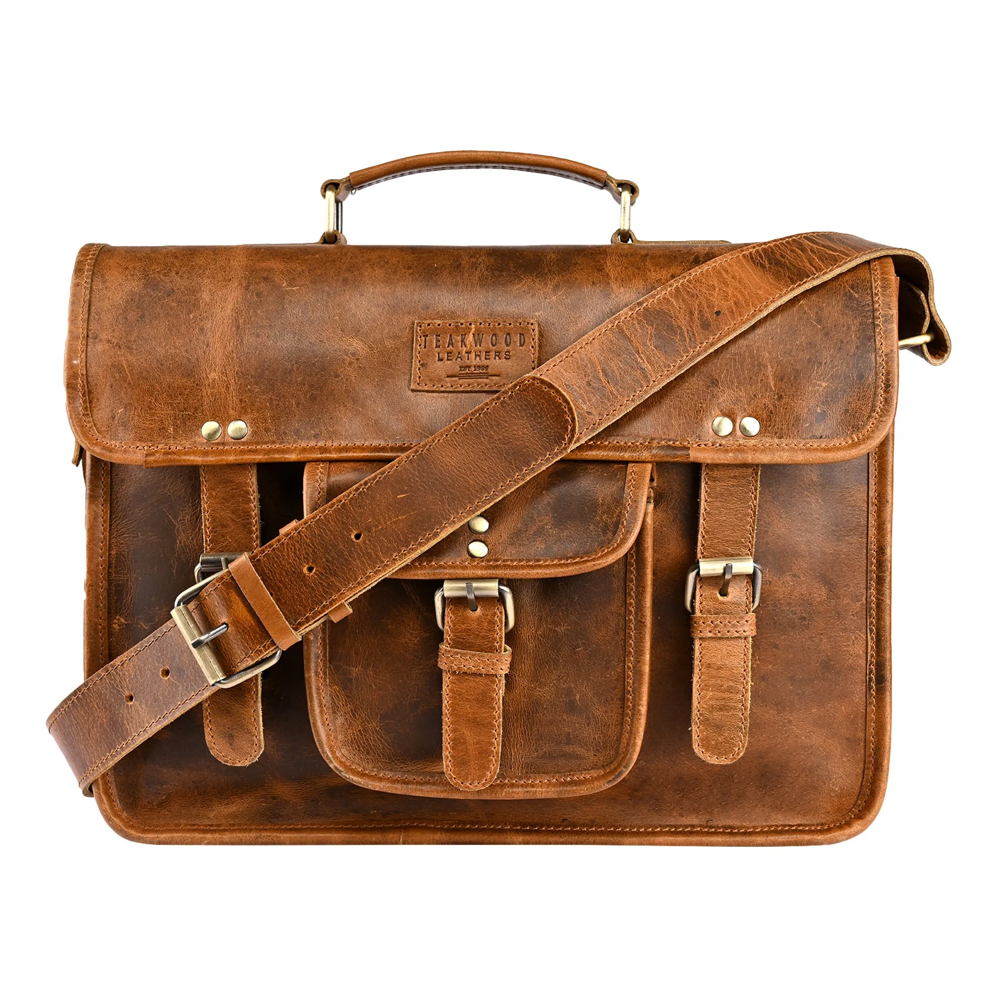 Teakwood Genuine Leather Laptop bag - Clearance sale