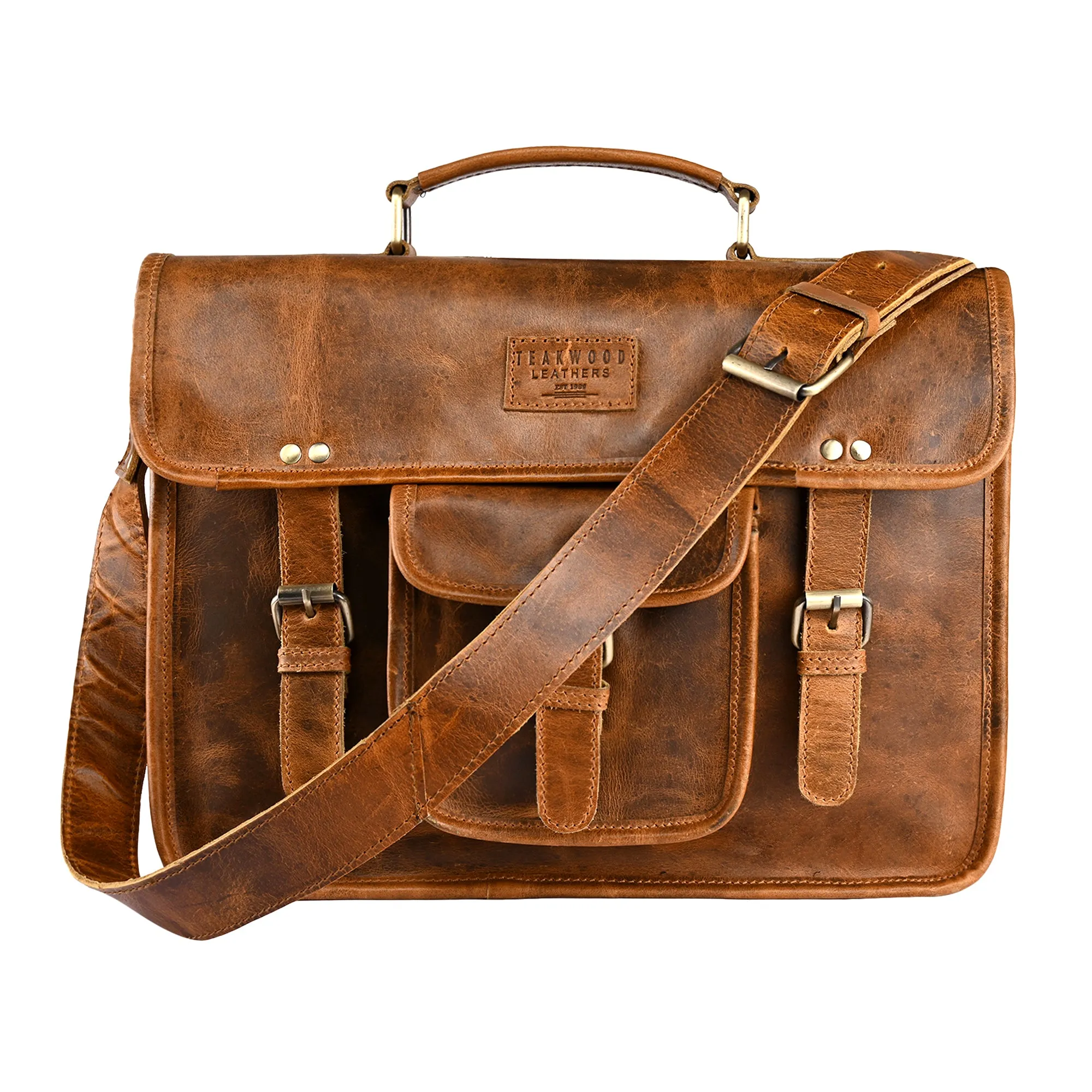 Teakwood Genuine Leather Laptop bag - Clearance sale