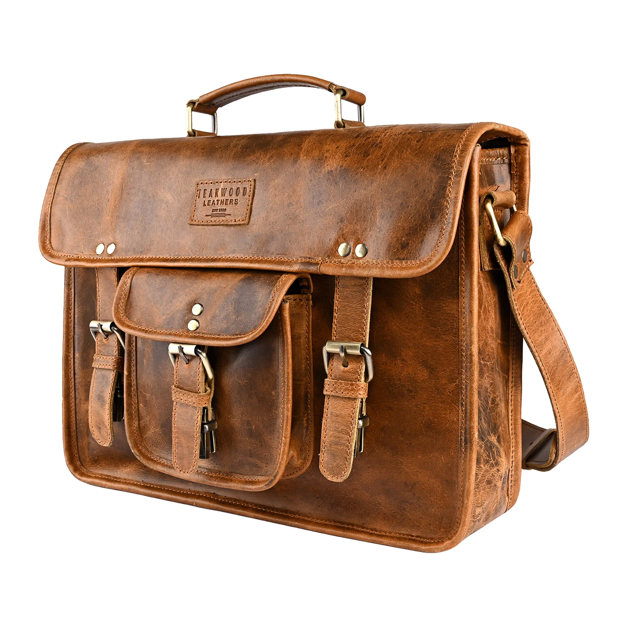 Teakwood Genuine Leather Laptop bag - Clearance sale