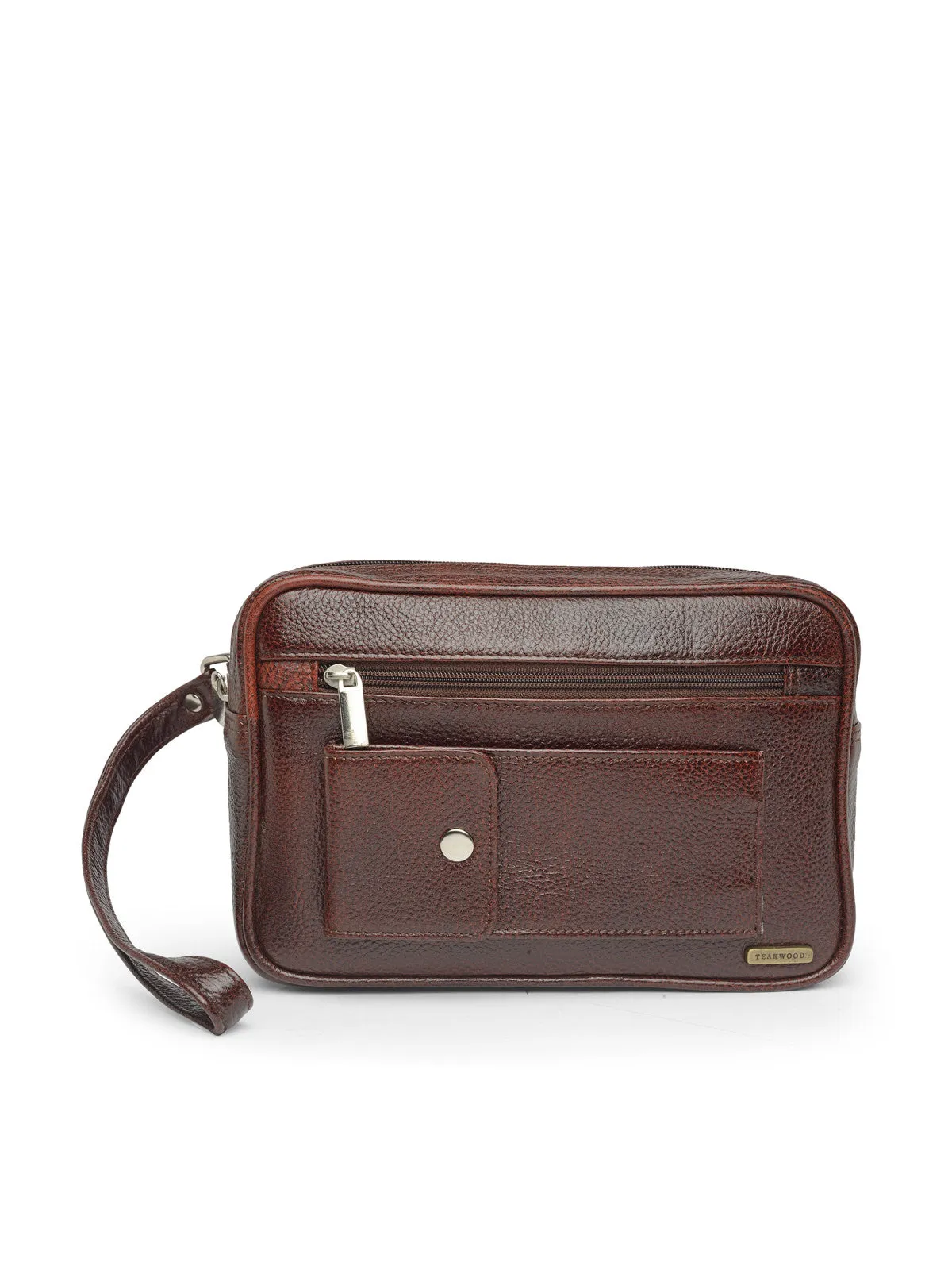 Teakwood Genuine Leather Mens Bag - Brown