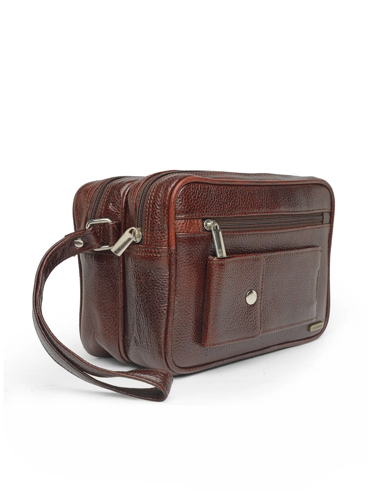 Teakwood Genuine Leather Mens Bag - Brown