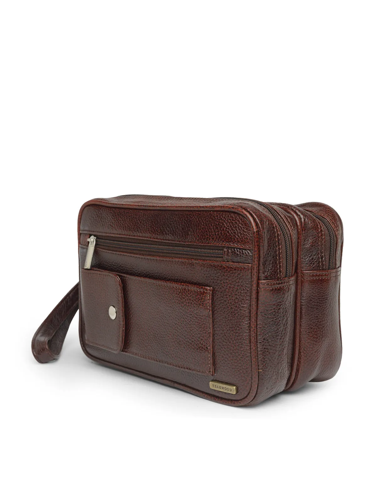 Teakwood Genuine Leather Mens Bag - Brown