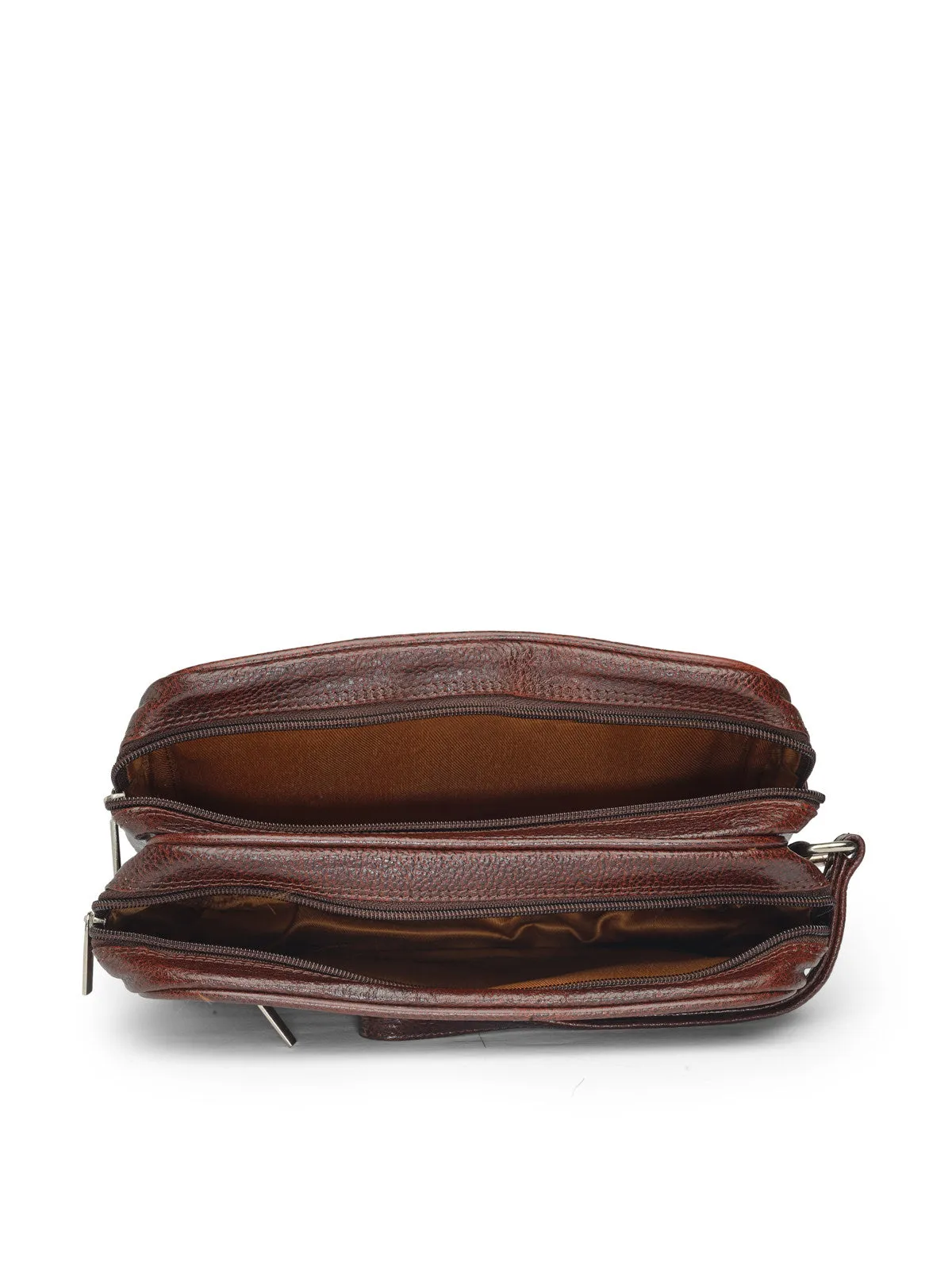 Teakwood Genuine Leather Mens Bag - Brown