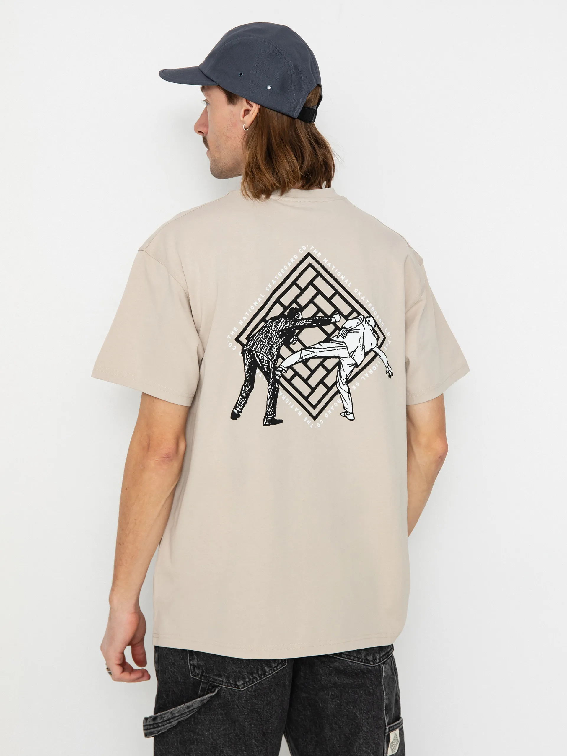 The National Skateboard Co Office Politics Logo T-shirt (sand)