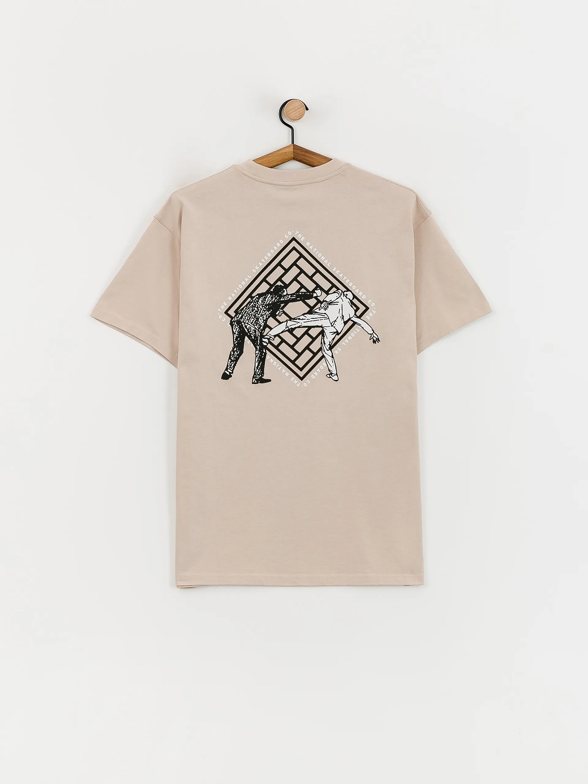 The National Skateboard Co Office Politics Logo T-shirt (sand)