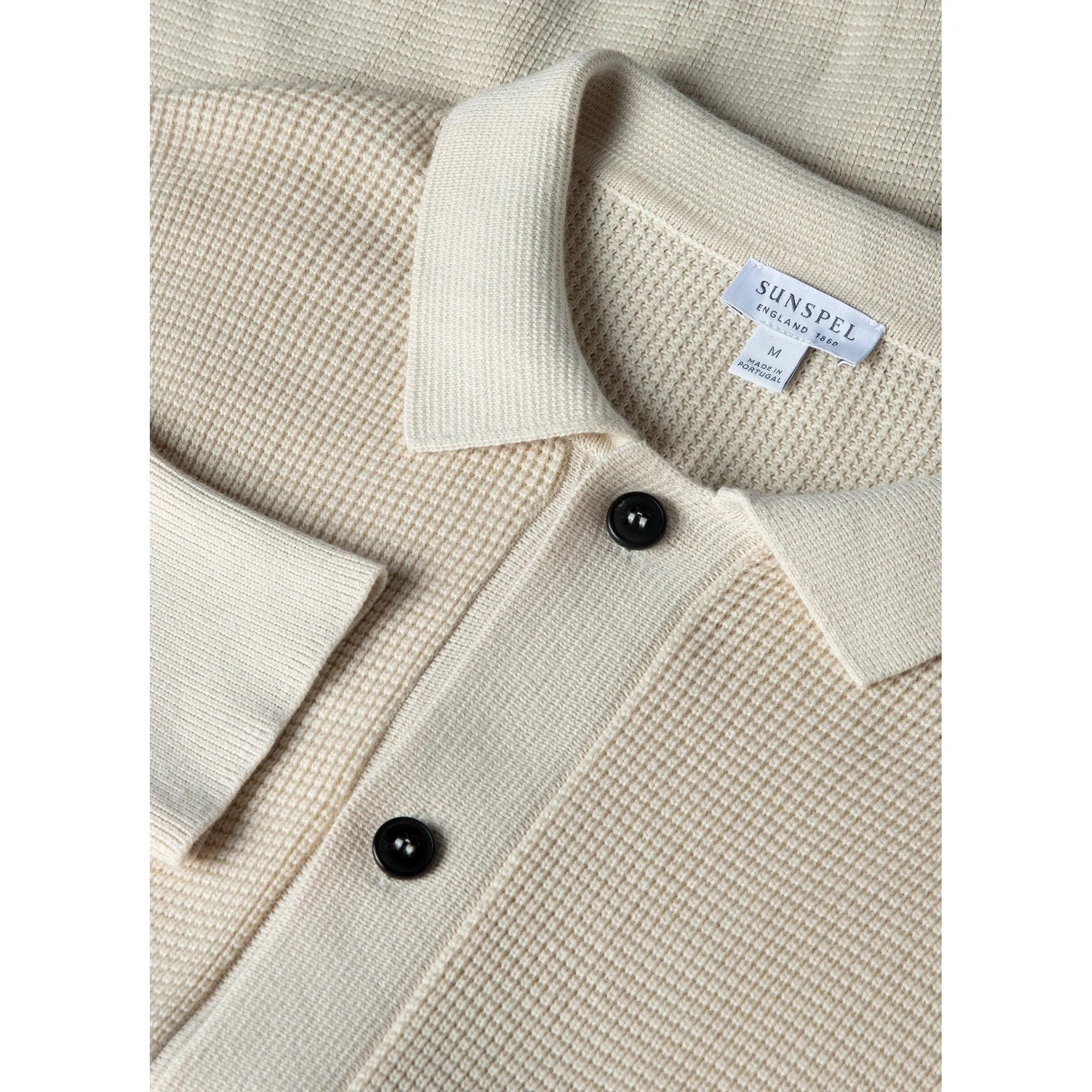 Waffle Stitch Jacket | Men | Ecru